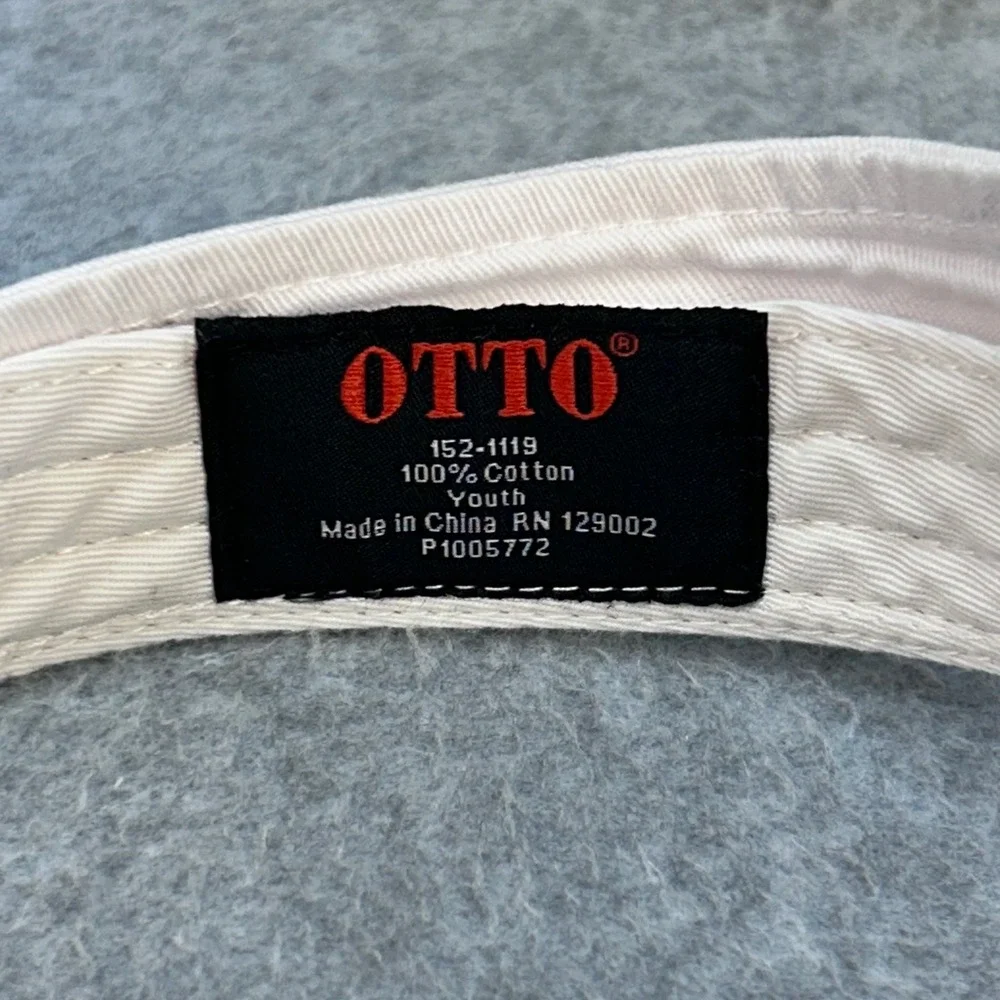 Dove Logo Youth White Otto Sun Visor Adjustable Cotton Twill Hat OSFM